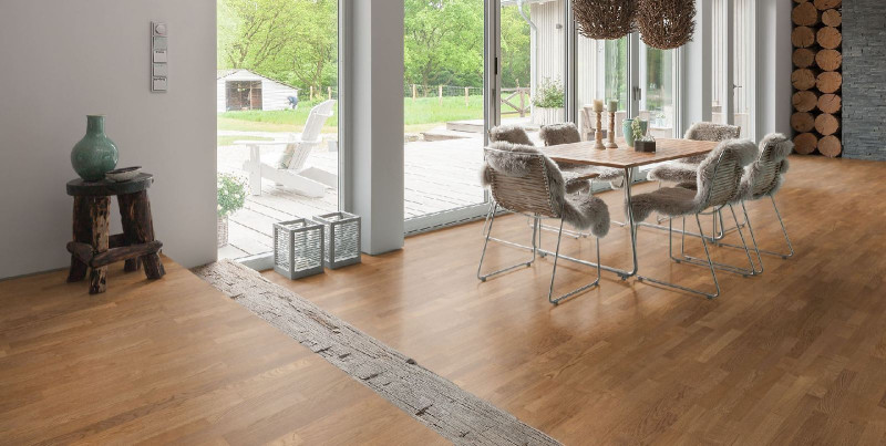 Parquet HARO 4000 Exquisit/Trend Roble Ámbar bloque de 3 lamas permaDur main product photo
