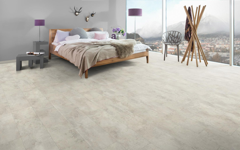 Egger Home Designboden Design+ Stein weiss Fliesenoptik 4V