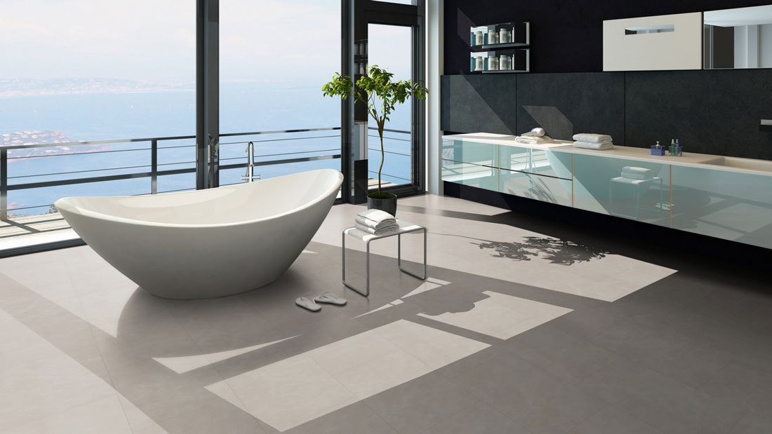 Meister Nadura flooring NB 400 Light grey sandstone 6313 Tile 4V