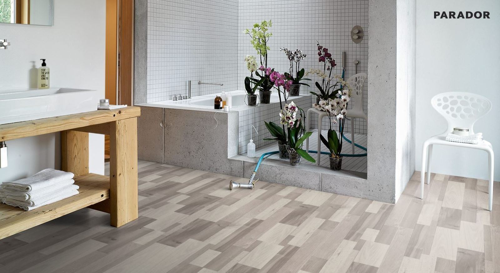 Parador Laminat Classic 1050 Eiche Mix Lichtgrau 3-Stab Schiffsboden