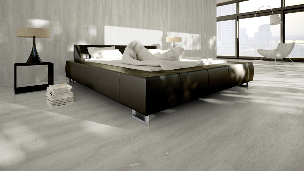 Skaben Klick Vinylboden massiv Life Click 30 Scharlach Eiche Grau 1-Stab Landhausdiele zum klicken