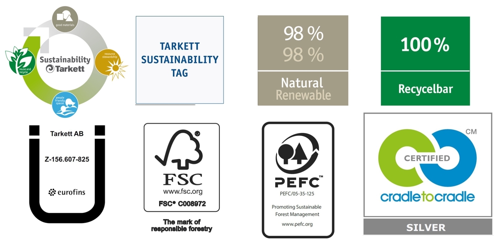 Tarkett Parkett Pure Natur Eiche 3-Stab-Schiffsboden Proteco Natura, gebürstet