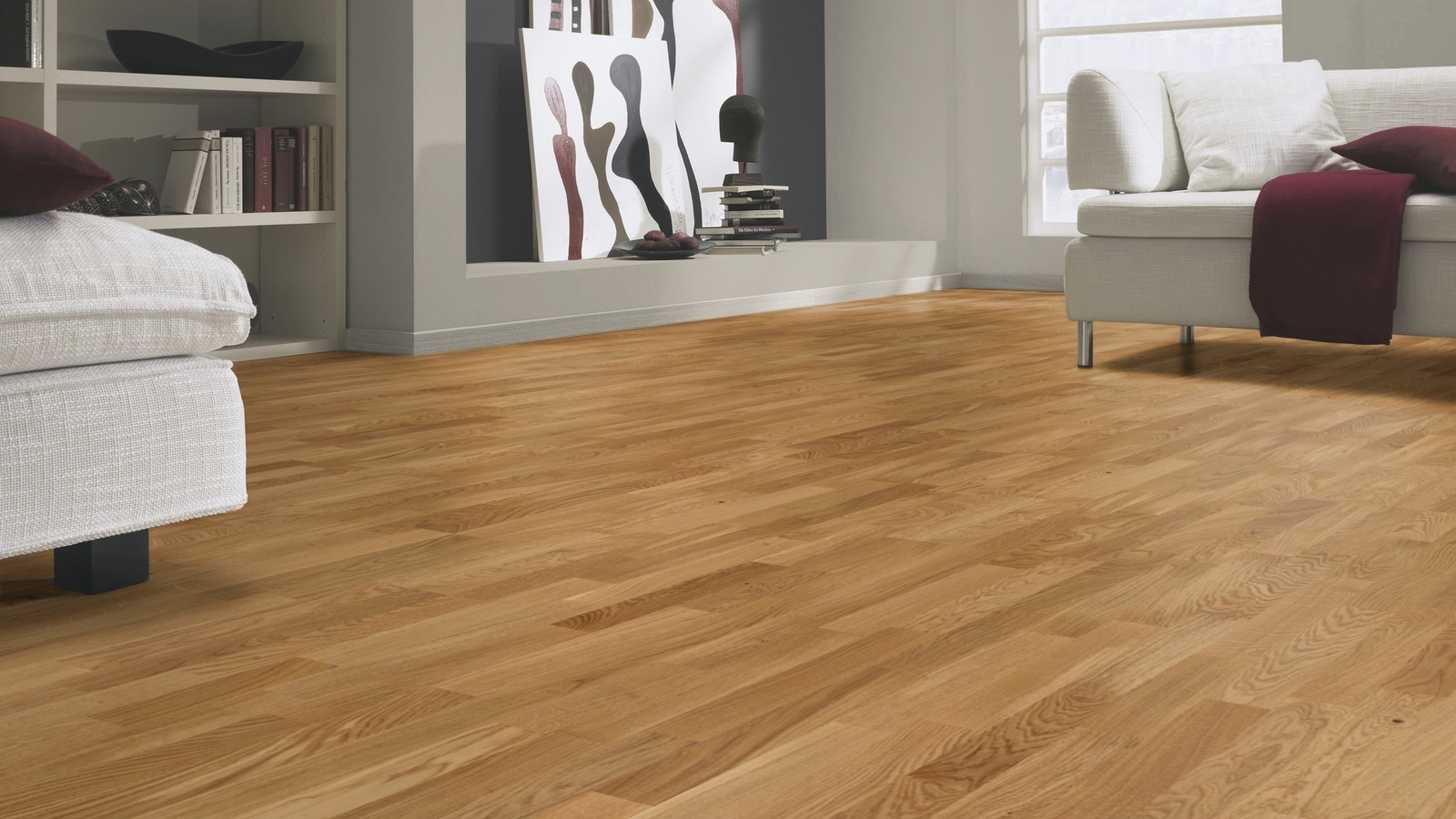 Tarkett Parkett Pure Natur Eiche 3-Stab-Schiffsboden Proteco Lack 13 mm