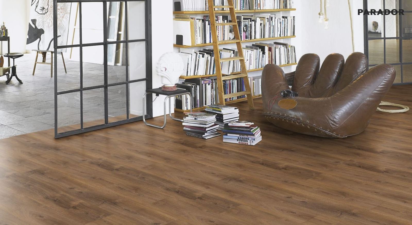 Suelo laminado de Parador Trendtime 6 Roble Calizo Lama 4V