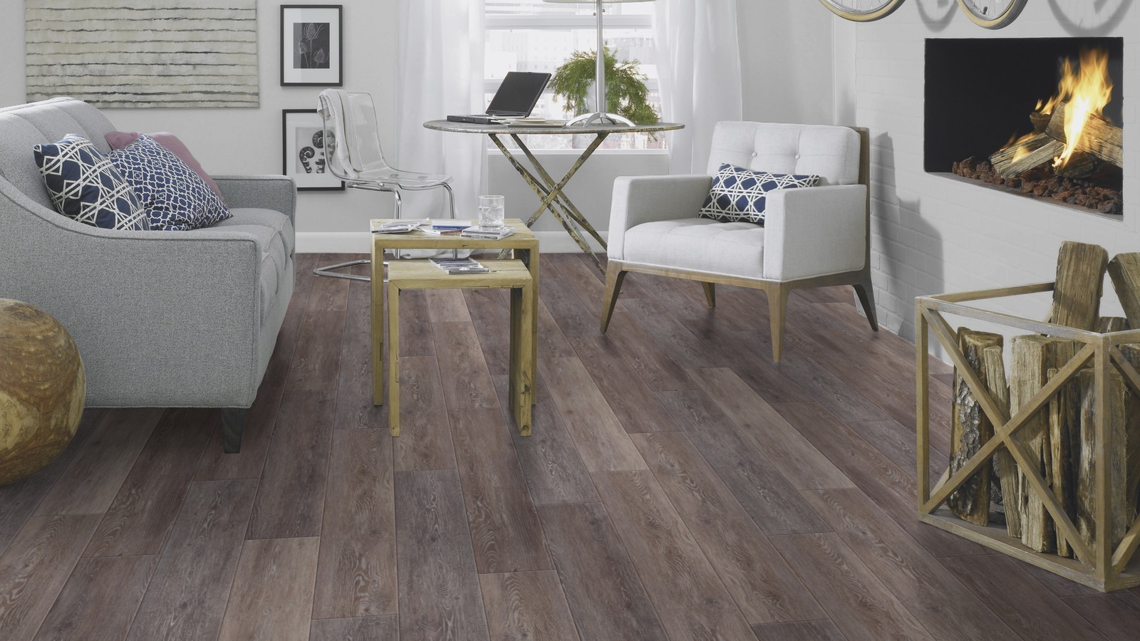 Tarkett Vinyl flooring Starfloor Click 30 Brown Cerused Oak Plank M4V