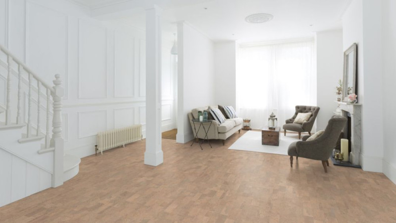 Wicanders Cork flooring cork Essence Identity Champagne Tile main product photo