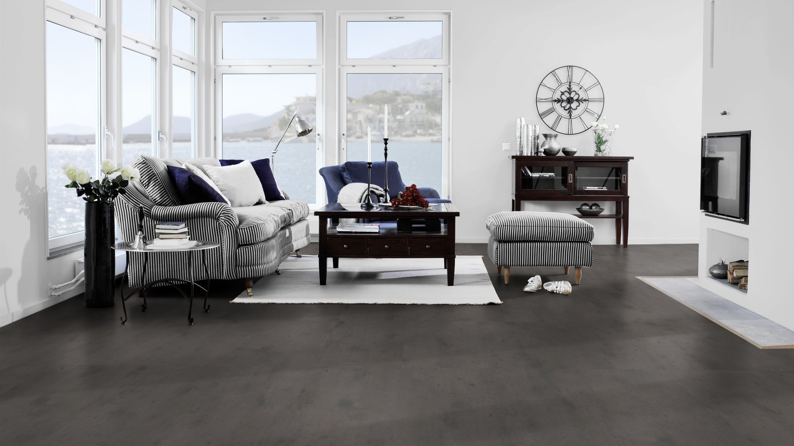 Tarkett Laminate Loft 832 Concrete Dark Tile 4V