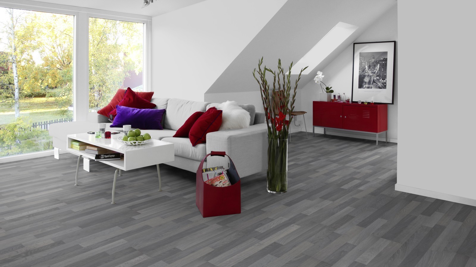 Tarkett Laminate Flooring Woodstock 832 Oak Pepper grey 3-plank block