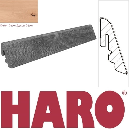 HARO Plinthe pour parquet 19x39 Hêtre étuvé plaqué verni mat main product photo