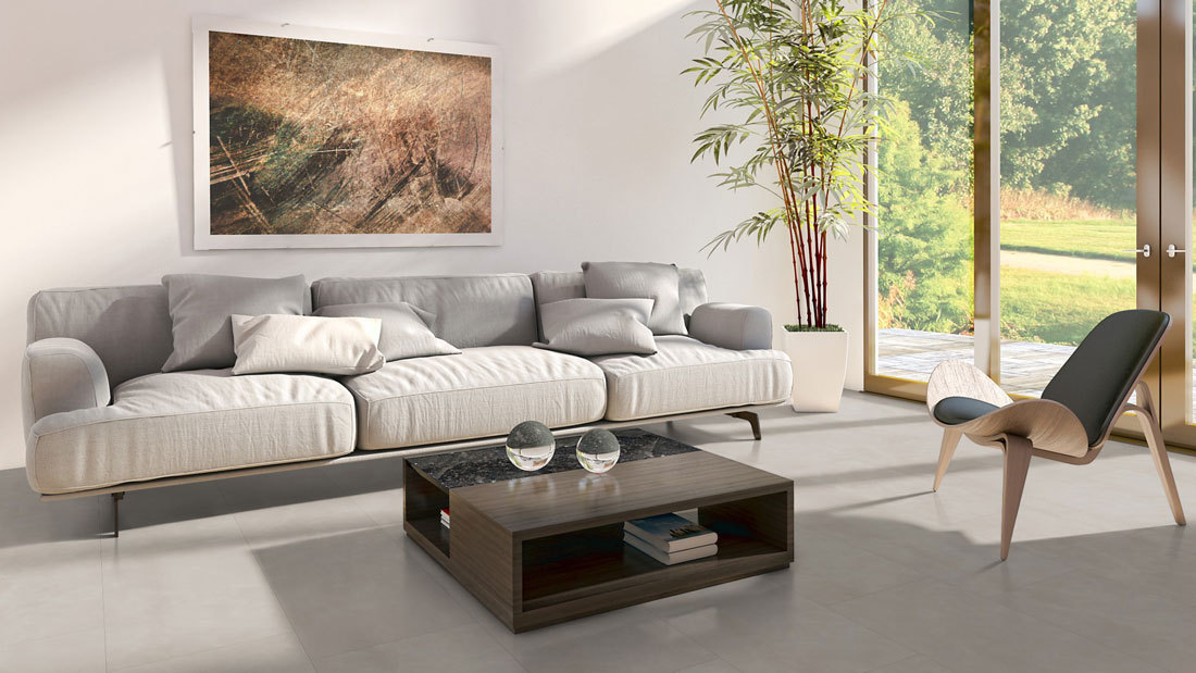 Meister Nadura flooring NB 400 Light grey sandstone 6313 Tile 4V