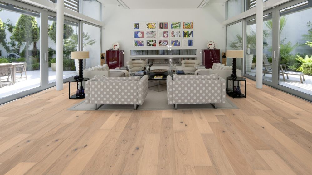 Wicanders Parkett Kentucky Eiche Houston weiß geölt handgeschroppt 1-Stab Landhausdiele 4V