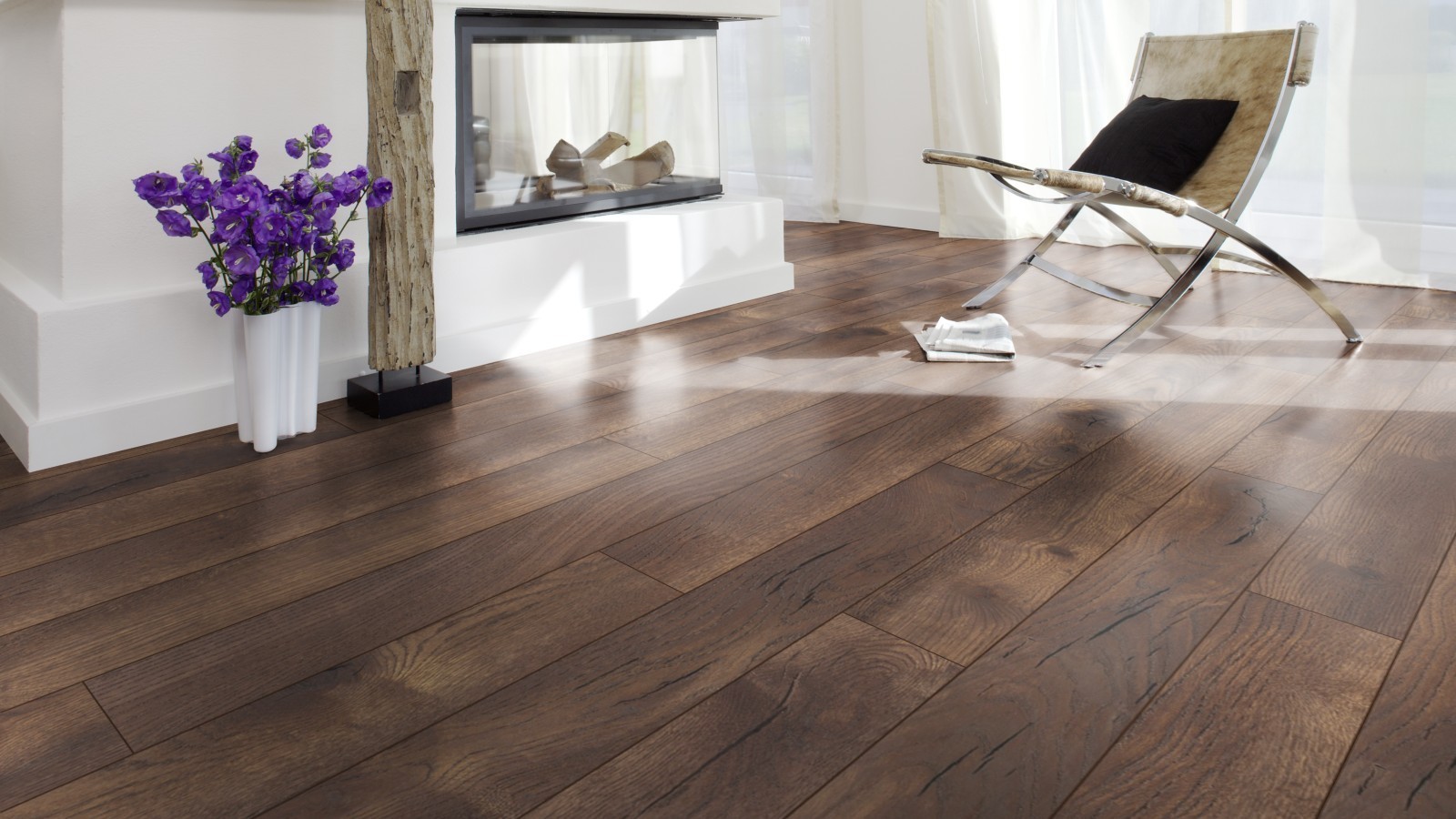 Laminate Slim Pettersson Dark Oak D4766 1-strip 4V Width 157mm