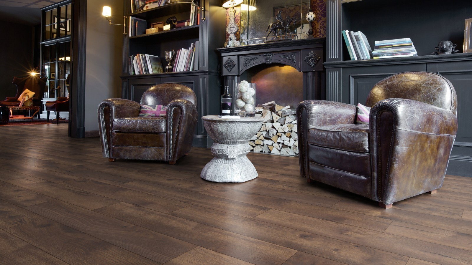 Laminat Select Plus Pettersson Eiche Dunkel D4766 1-Stab Landhausdiele 4V Breite 244mm