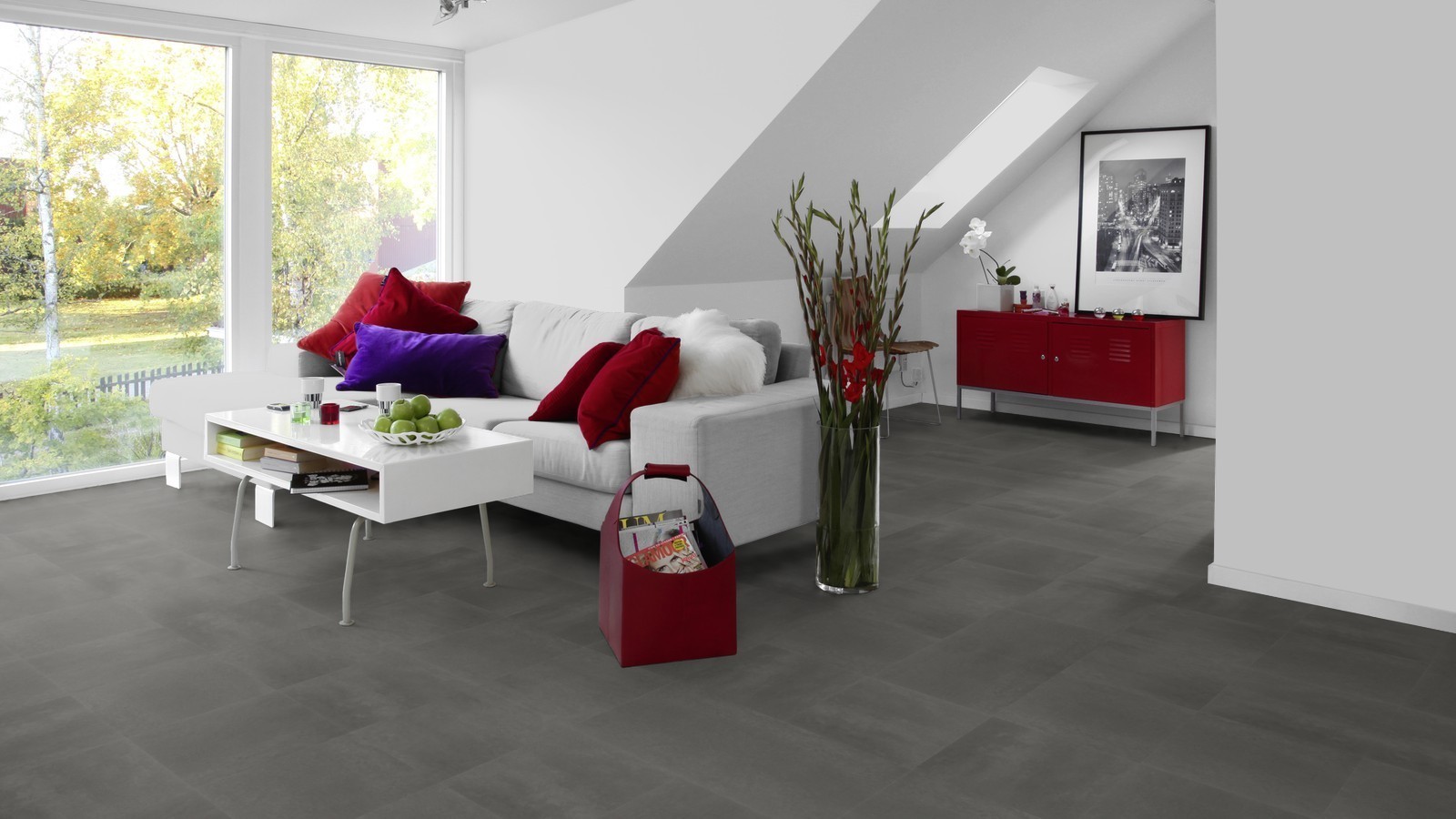 Tarkett Vinyl flooring Starfloor Ceramic Black Venezia Tile