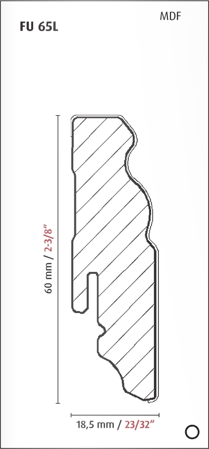 Brebo elegante weiße Sockelleiste Hamburg Profil 6 cm hoch