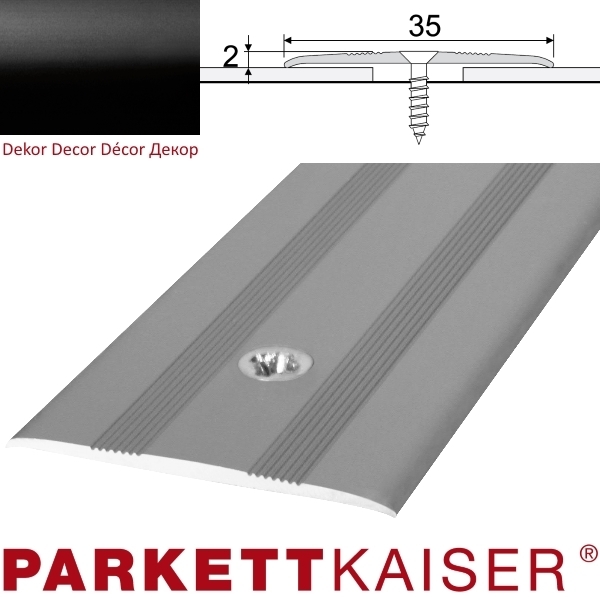 Brebo Übergangsprofil A08 Schwarz Aluminium eloxiert 270 cm main product photo