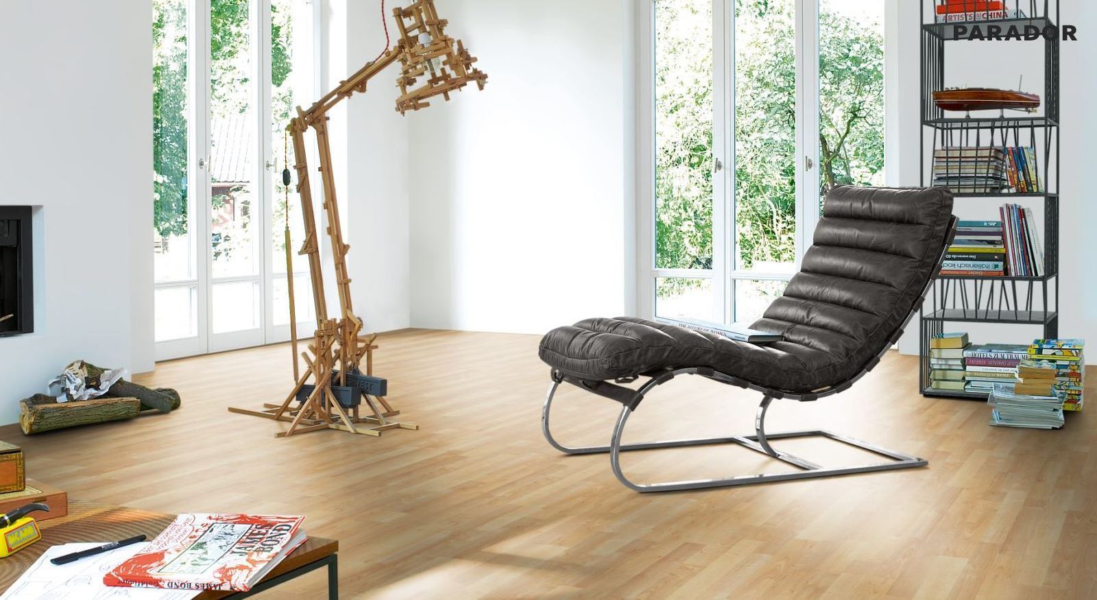 Suelo laminado de Parador Basic 200 Arce Natur bloque de 3 lamas