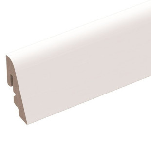 Brebo élégante plinthe blanche ronde courbée 4 cm de haut