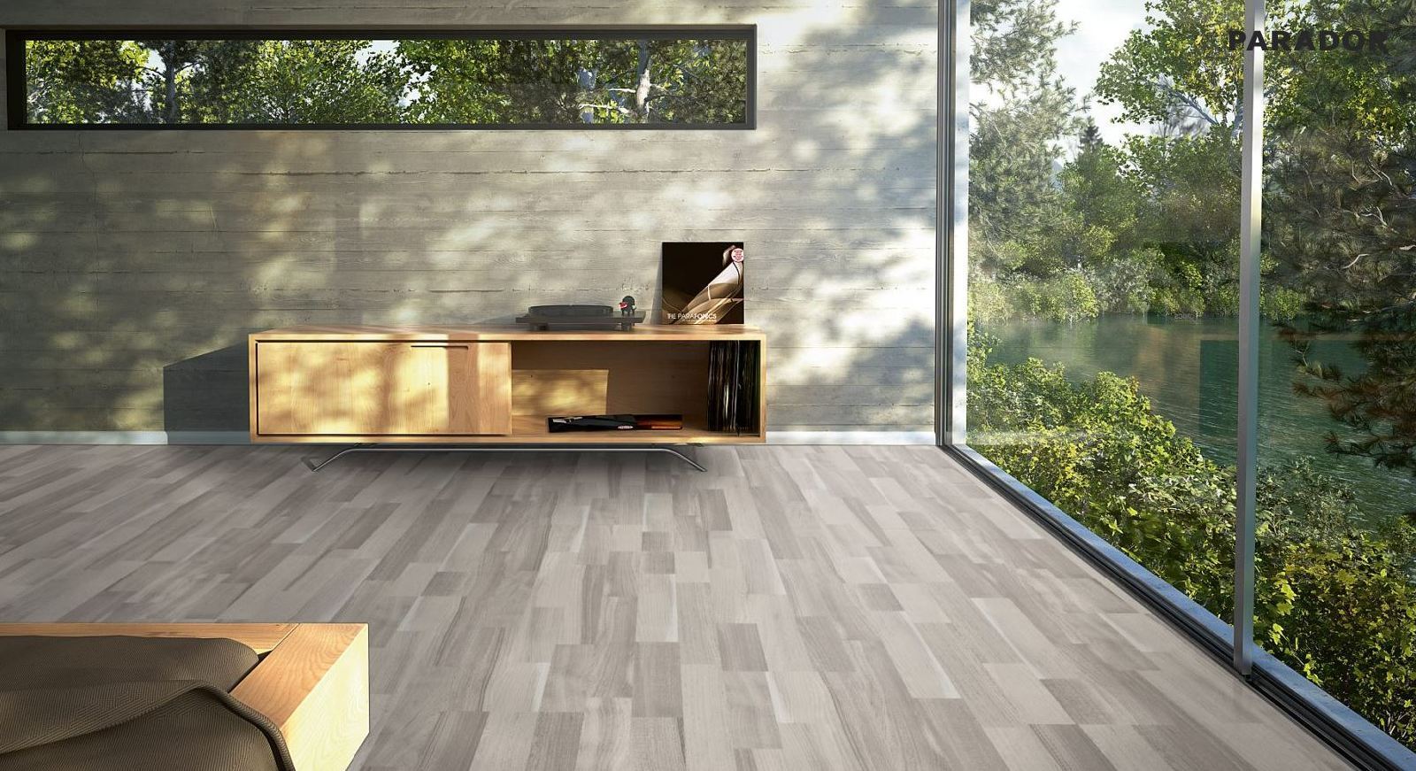 Suelo laminado de Parador Basic 200 Acacia Gris bloque de 3 lamas