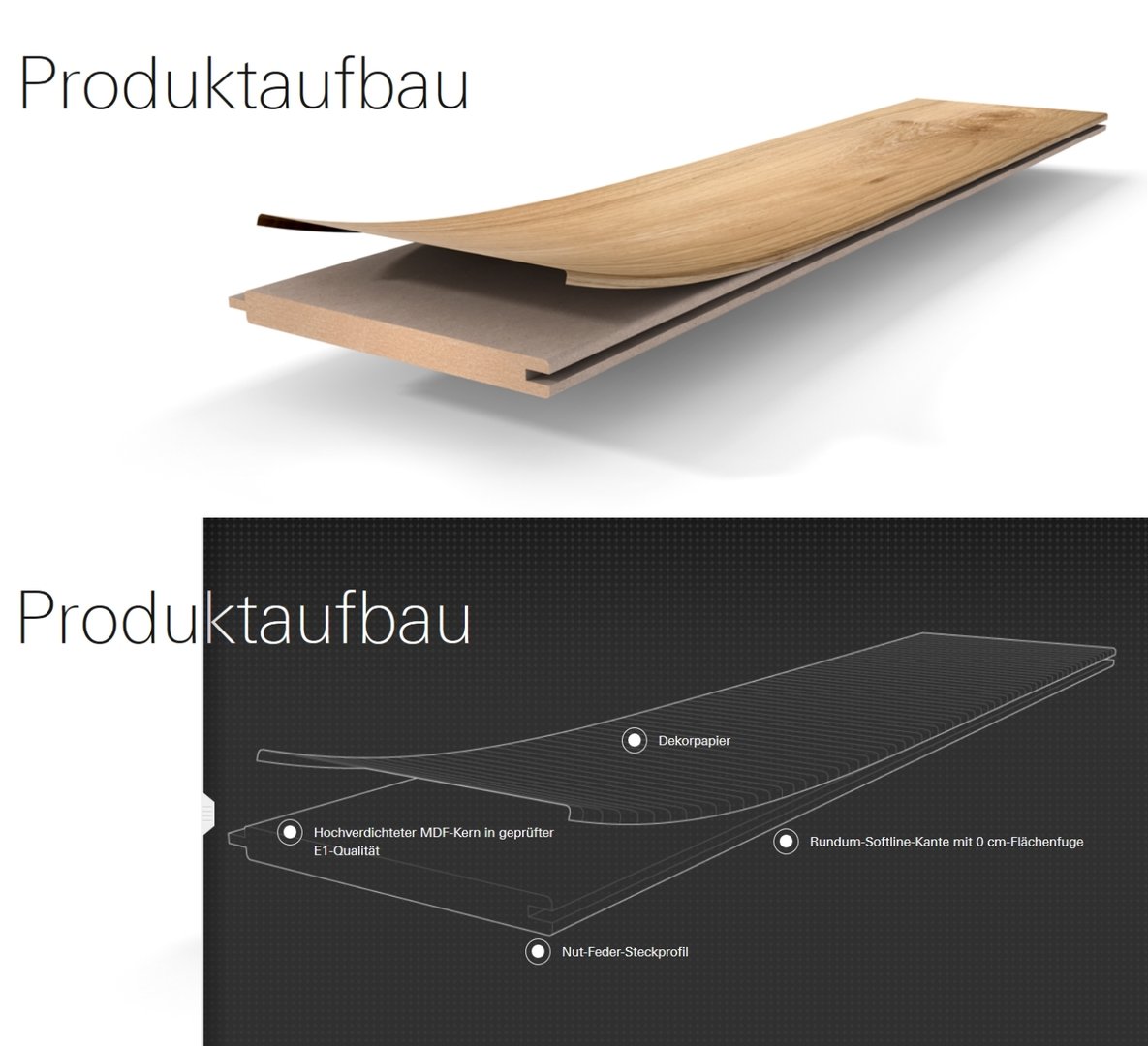 Parador Wand/Decke Dekorpaneele RapidoClick glänzend geplankt Esche Weiß 1280x223