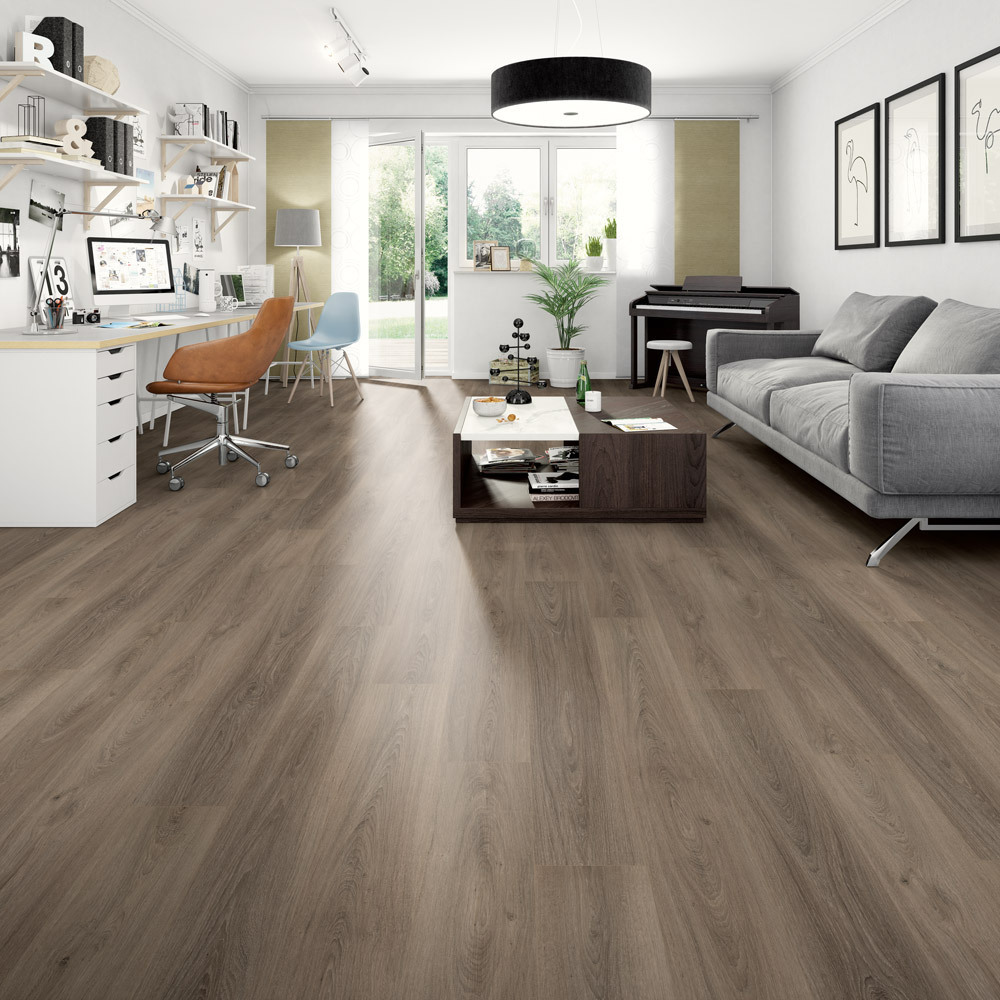 Egger Home Designboden Design+ Eiche gekalkt grau 1-Stab Landhausdiele 4V