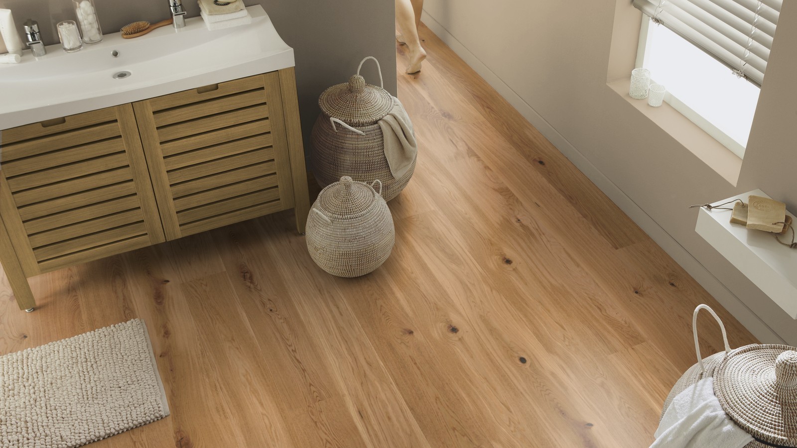Tarkett Parquet Pure Oak Rustic brushed Proteco Natura 1-strip plank XT XL M2V 13 mm