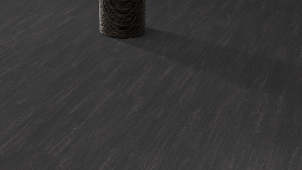 Skaben Klebe-Vinylboden massiv Life 55 Beton Schwarz Fliese 4V zum kleben