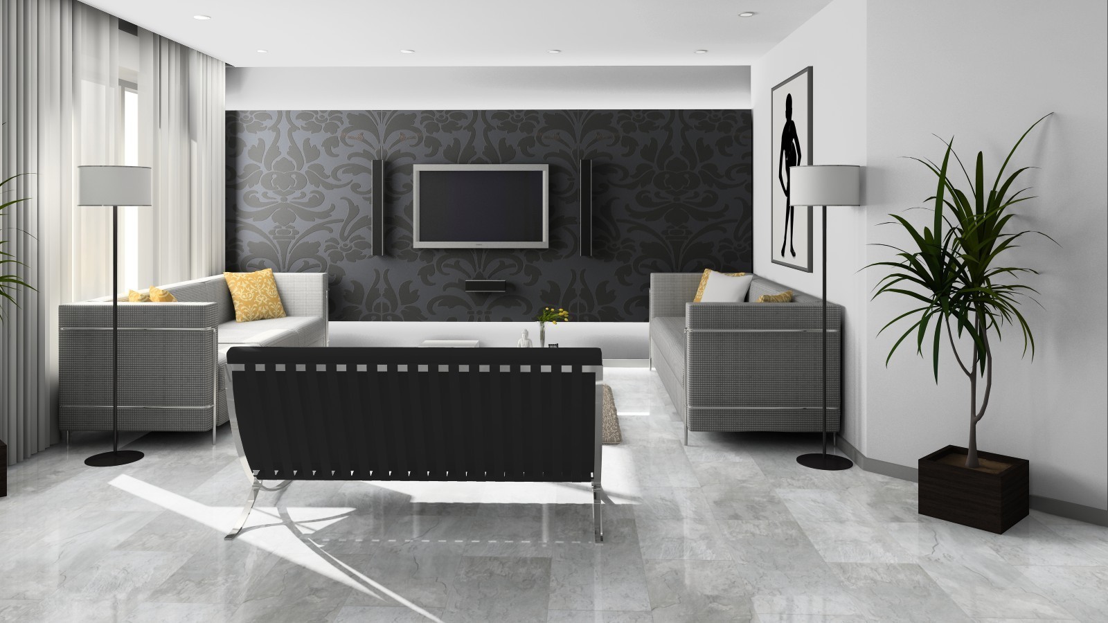 Laminat Blue Line Stone Montreal Slate D4178 Hochglanz Fliesenoptik 4V