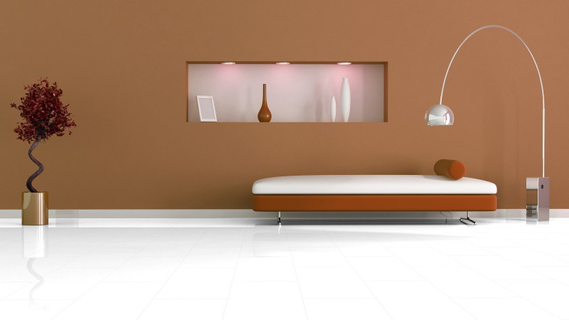 Laminado Blue Line Uni White D2935 High Gloss Tile Look 4V 644x31x8 mm main product photo