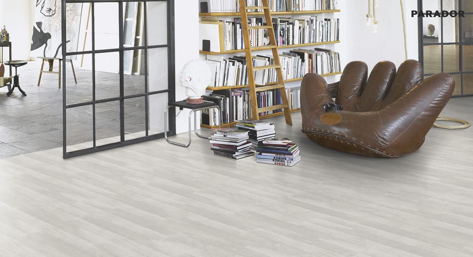 Parador Laminat Basic 200 Eiche Sägerau Weiß 2-Stab Schiffsboden