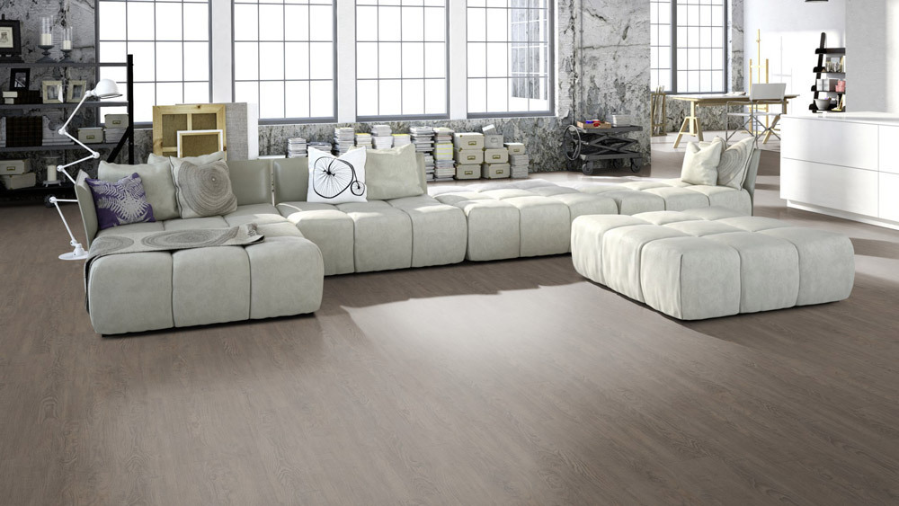 Skaben Klebe-Vinylboden massiv Life 55 Kiefer rustikal Taupe 1-Stab Landhausdiele 4V zum kleben