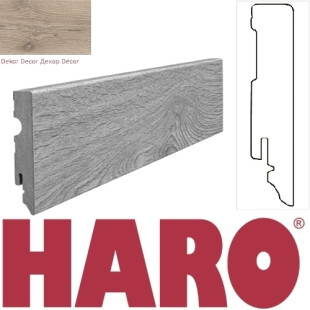 HARO Skirting Board for Laminate 15x80 Oak nevara limed