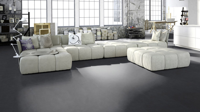 Skaben Klebe Vinylboden massiv Life 30 Loft Schwarz Fliese zum kleben main product photo