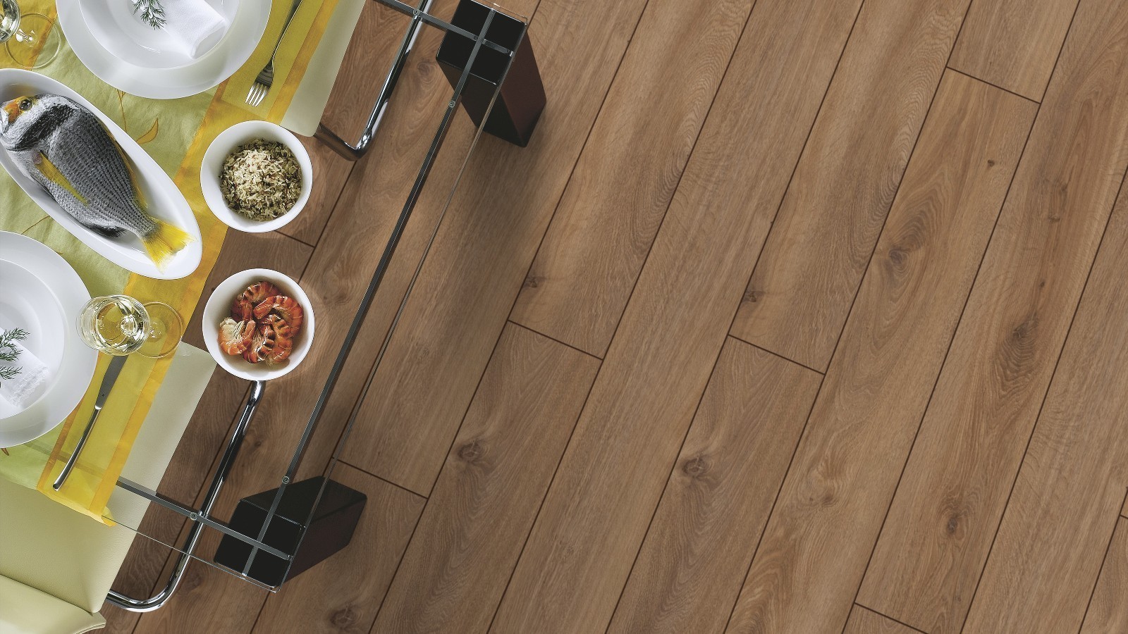 Suelo laminado Slim Prestige Oak nature D4166 1-Tablilla 4V ancho 157mm