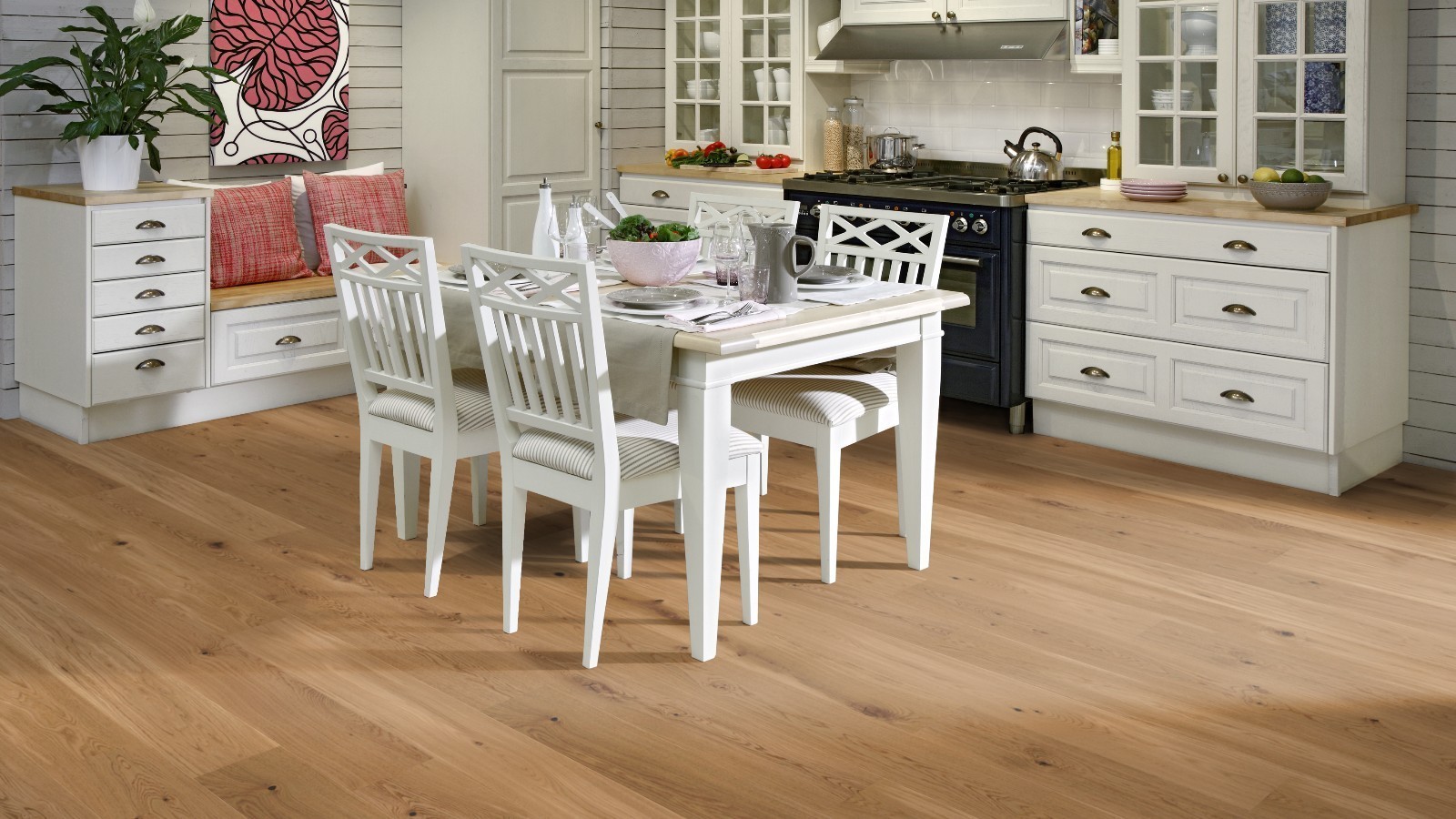 Tarkett Parquet Pure Oak Rustic brushed Proteco Natura 1-strip plank XT XL M2V 13 mm