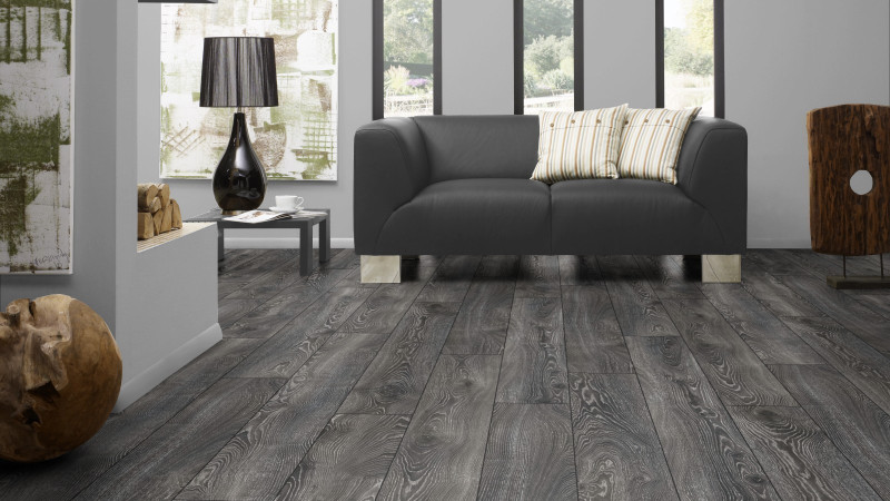 Laminat Wide Hightland Eiche Schwarz D4798 1-Stab Landhausdiele 4V Breite 188mm main product photo