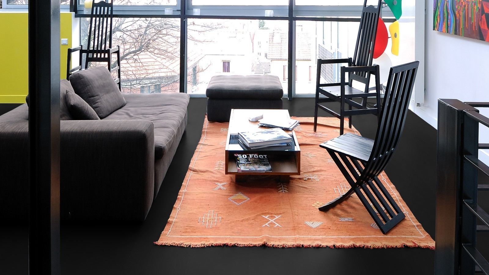 Suelo laminado Blue Line Uni Black U190 Brillo Óptica de baldosa