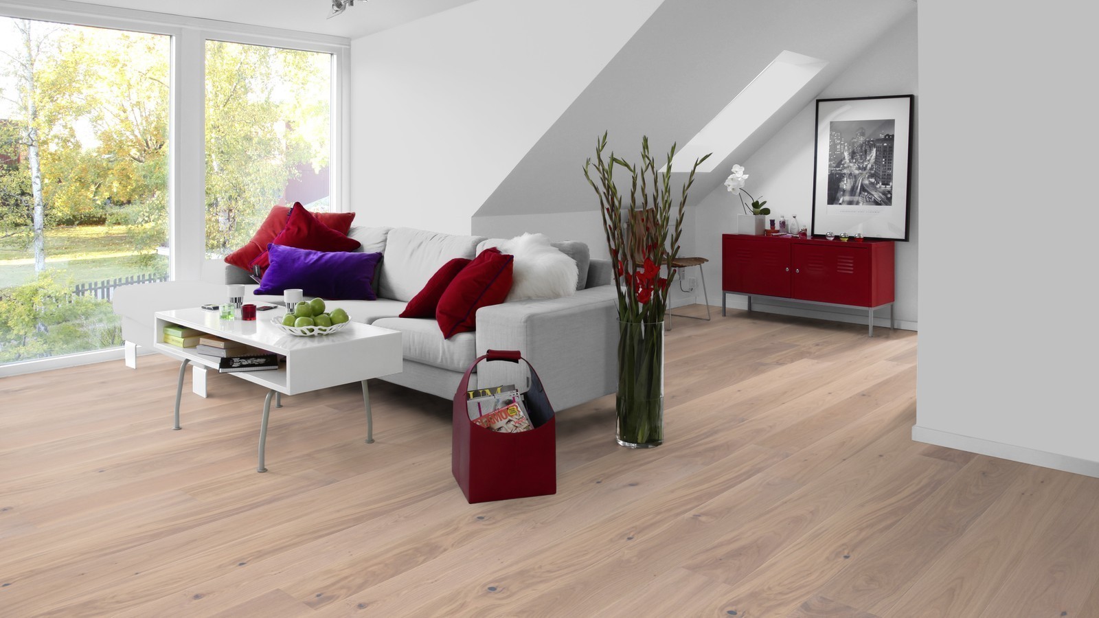 Tarkett Parkett Shade Rustikal Eiche satin white Landhausdiele M2V