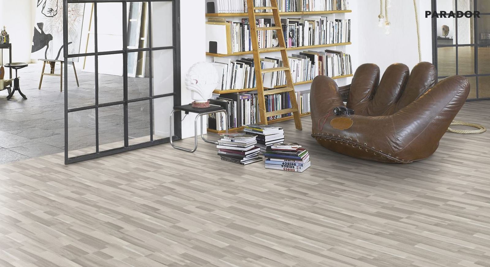 Suelo laminado de Parador Basic 200 Acacia Gris bloque de 3 lamas