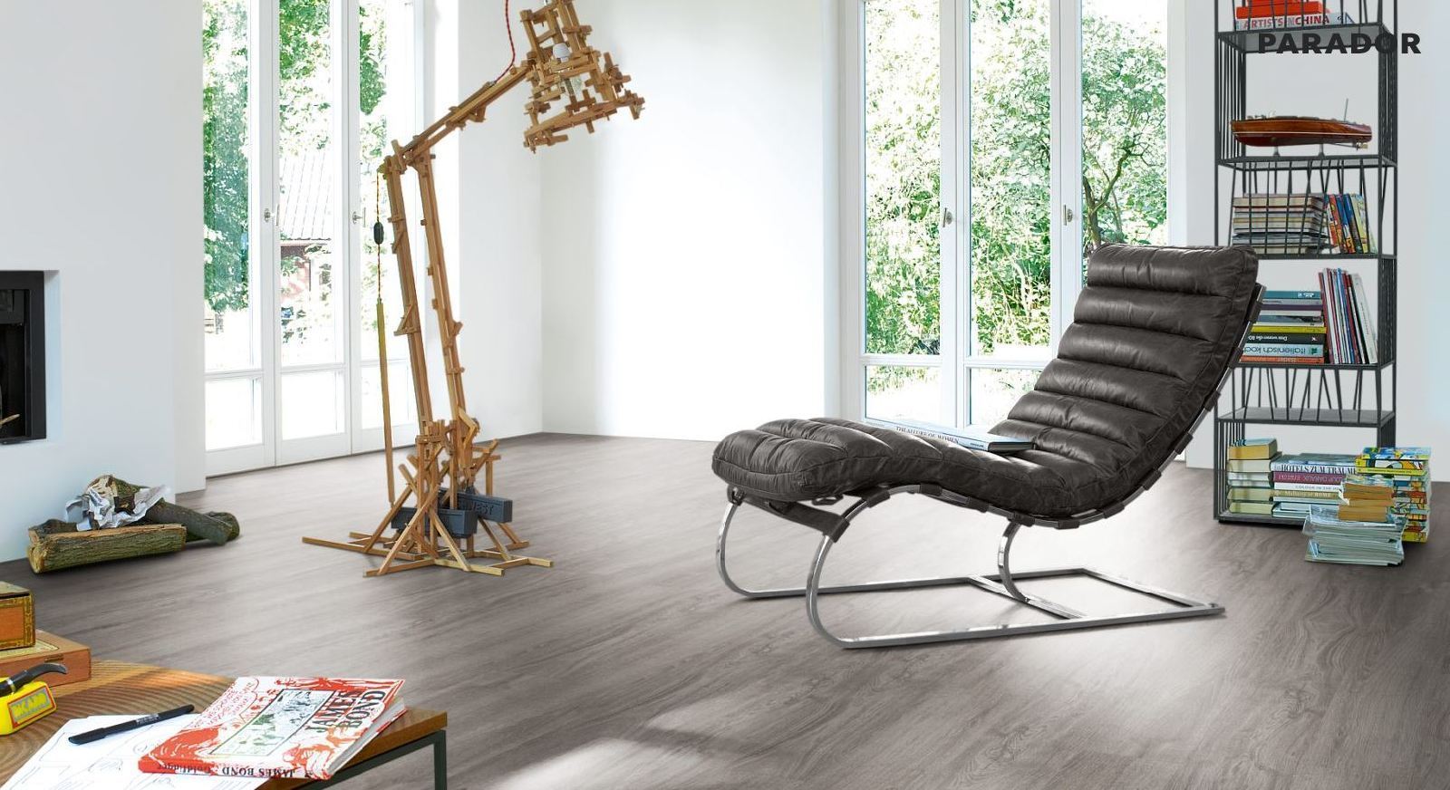 Parador Laminat Basic 400 Eiche Lichtgrau Landhausdiele 4V