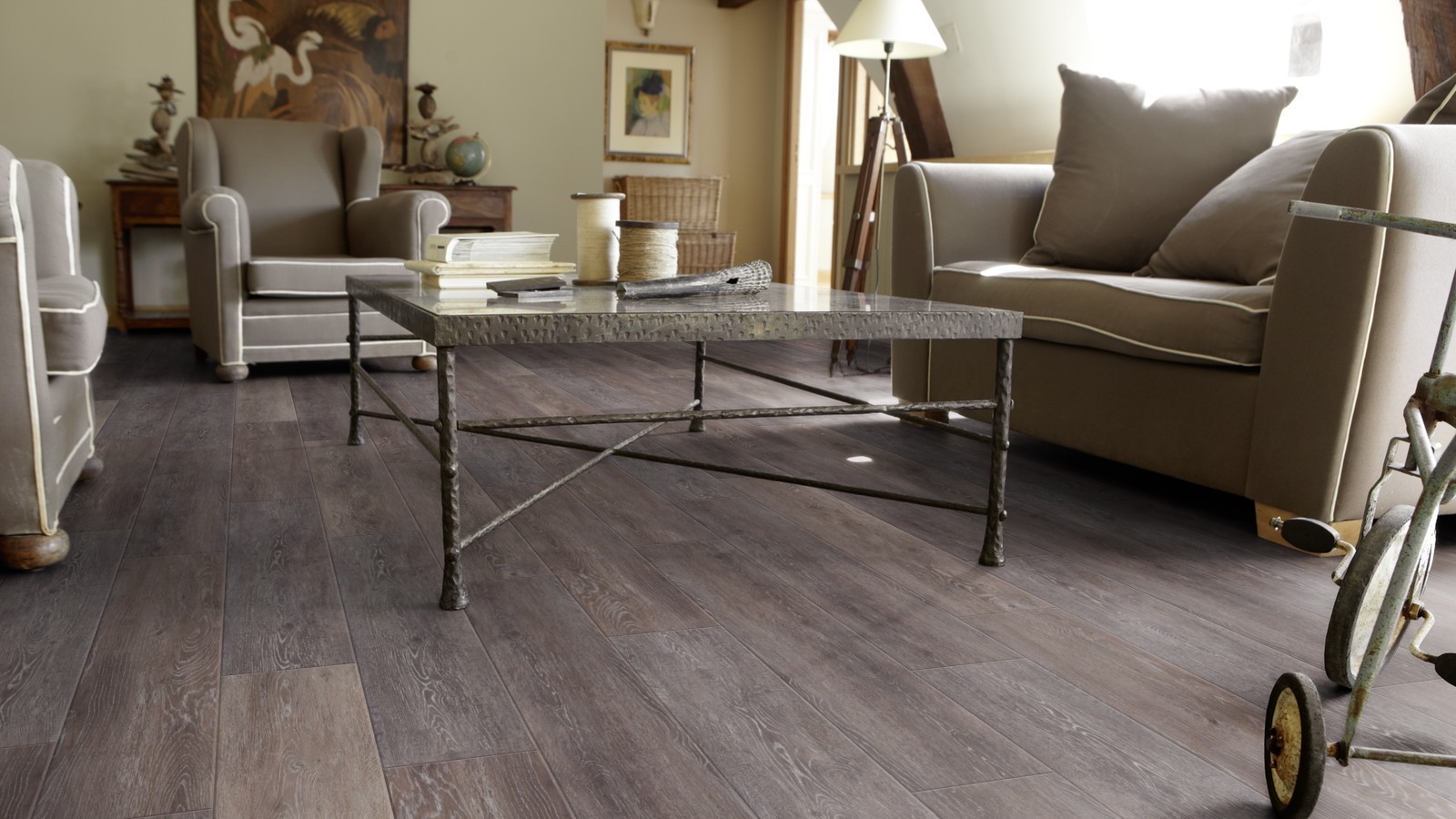 Tarkett Vinyl flooring Starfloor Click 30 Brown Cerused Oak Plank M4V
