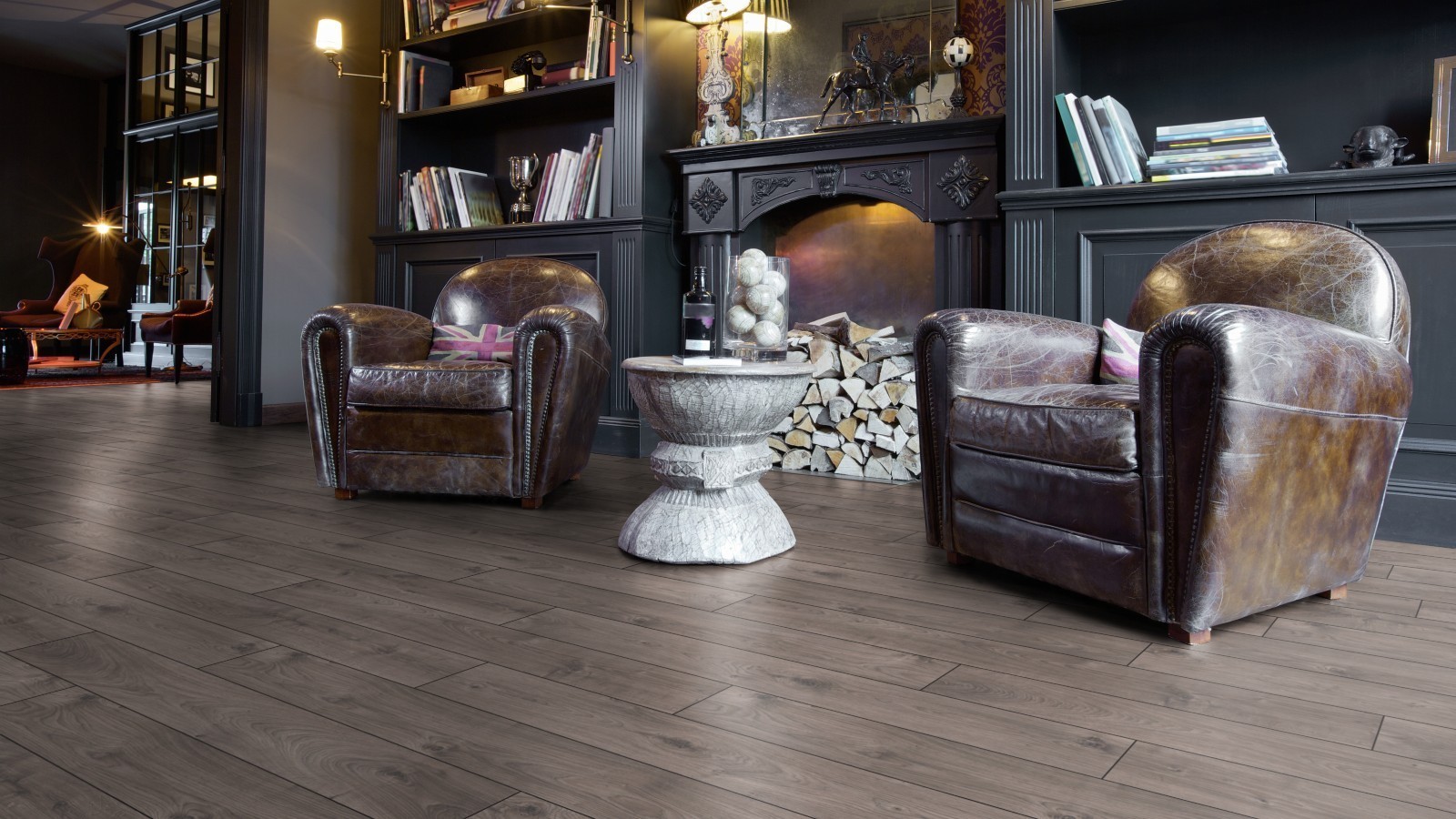 Stratifié Durable Atlas Oak Anthracite D3592 1 frise 4V Largeur 188mm