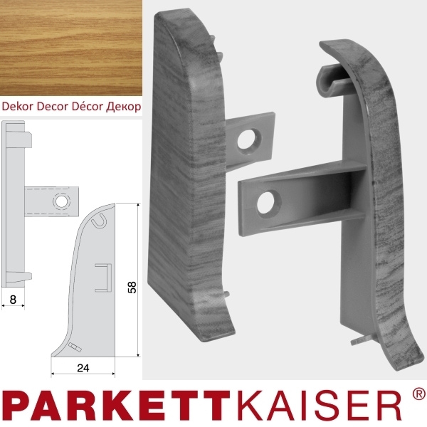 Brebo Endkappe links und rechts QUE Eiche Bernstein main product photo