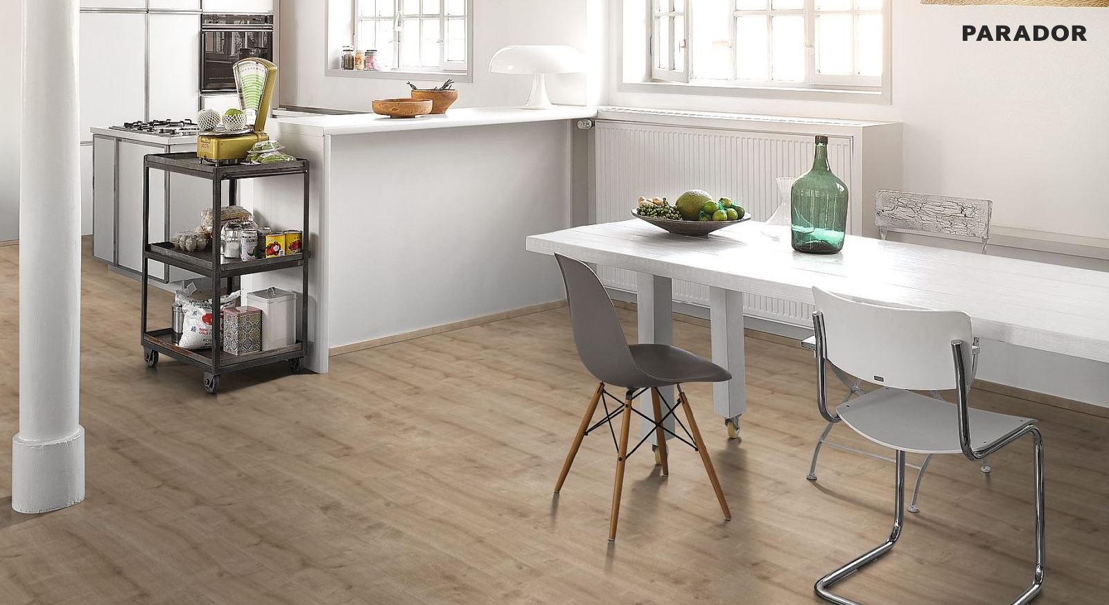 Suelo laminado de Parador Basic 600 Roble Pulido Lama 4V