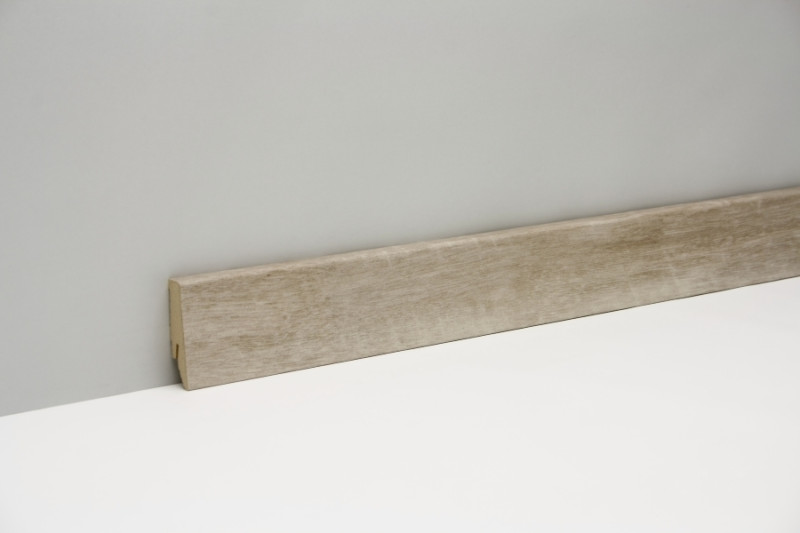 Classen CLIP Skirting board 19x58 Oak rough sawn grey foiled 240 cm main product photo