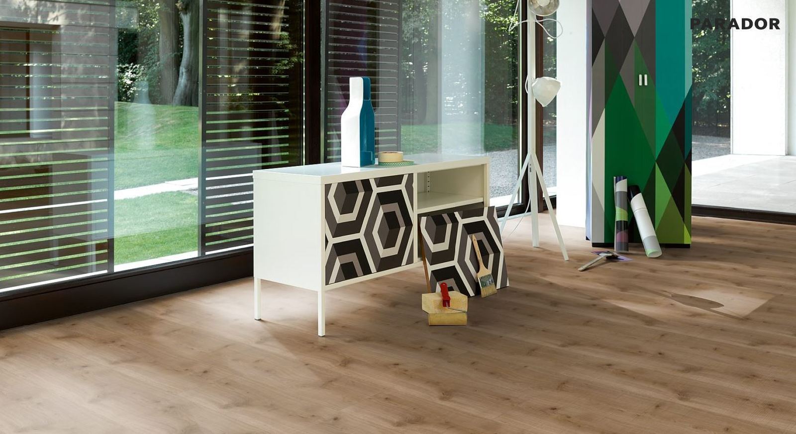 Suelo laminado de Parador Trendtime 6 Holzfäller Roble Schlossdiele 4V