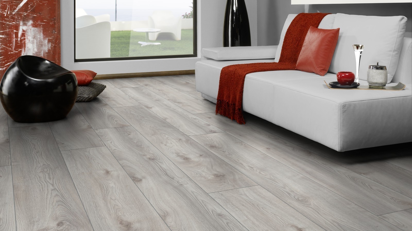 Laminat Wide Plus Makro Eiche Weiß D4793 1-Stab Landhausdiele 4V Breite 244mm