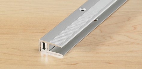 Abschlussprofil 22 mm Alu eloxiert Silber 6,5 -15 mm 100 cm main product photo