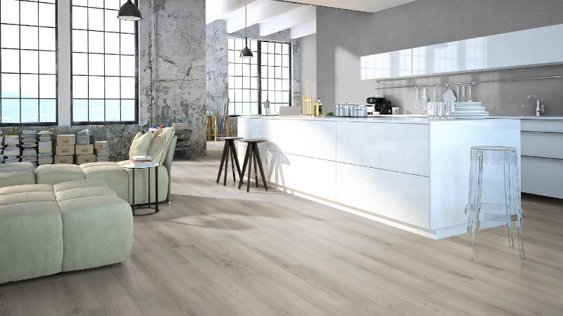 Classen Stratifié Extravagant Dynamic Chêne alpin blanc 1 frise 4V main product photo
