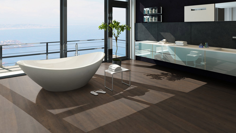 Skaben Klebe Vinylboden massiv Life 30 Eiche rustikal natürlich dunkel 1-Stab Landhausdiele zum kleben